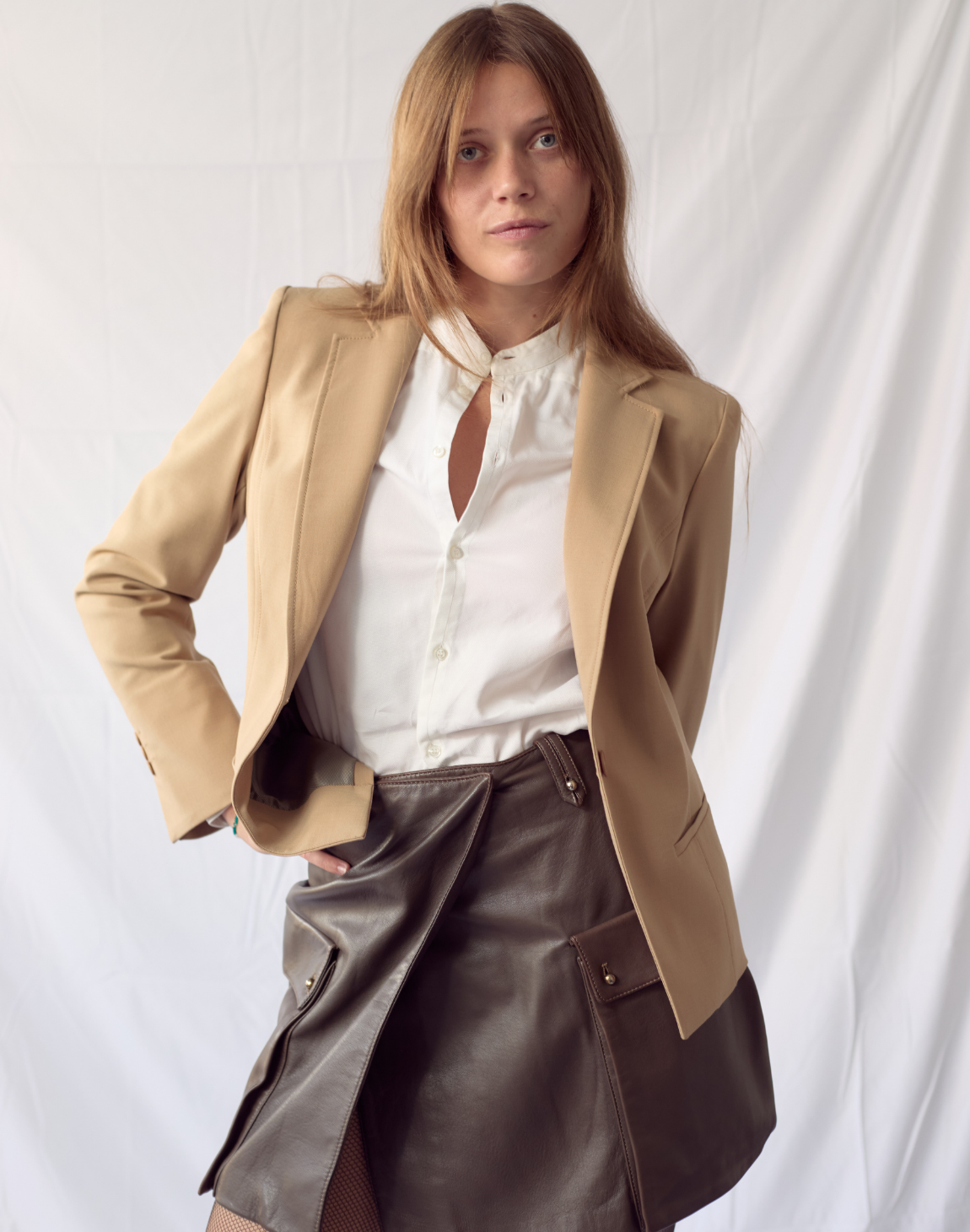 Mini-jupe en cuir Trussardi