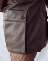 Mini-jupe en cuir Trussardi