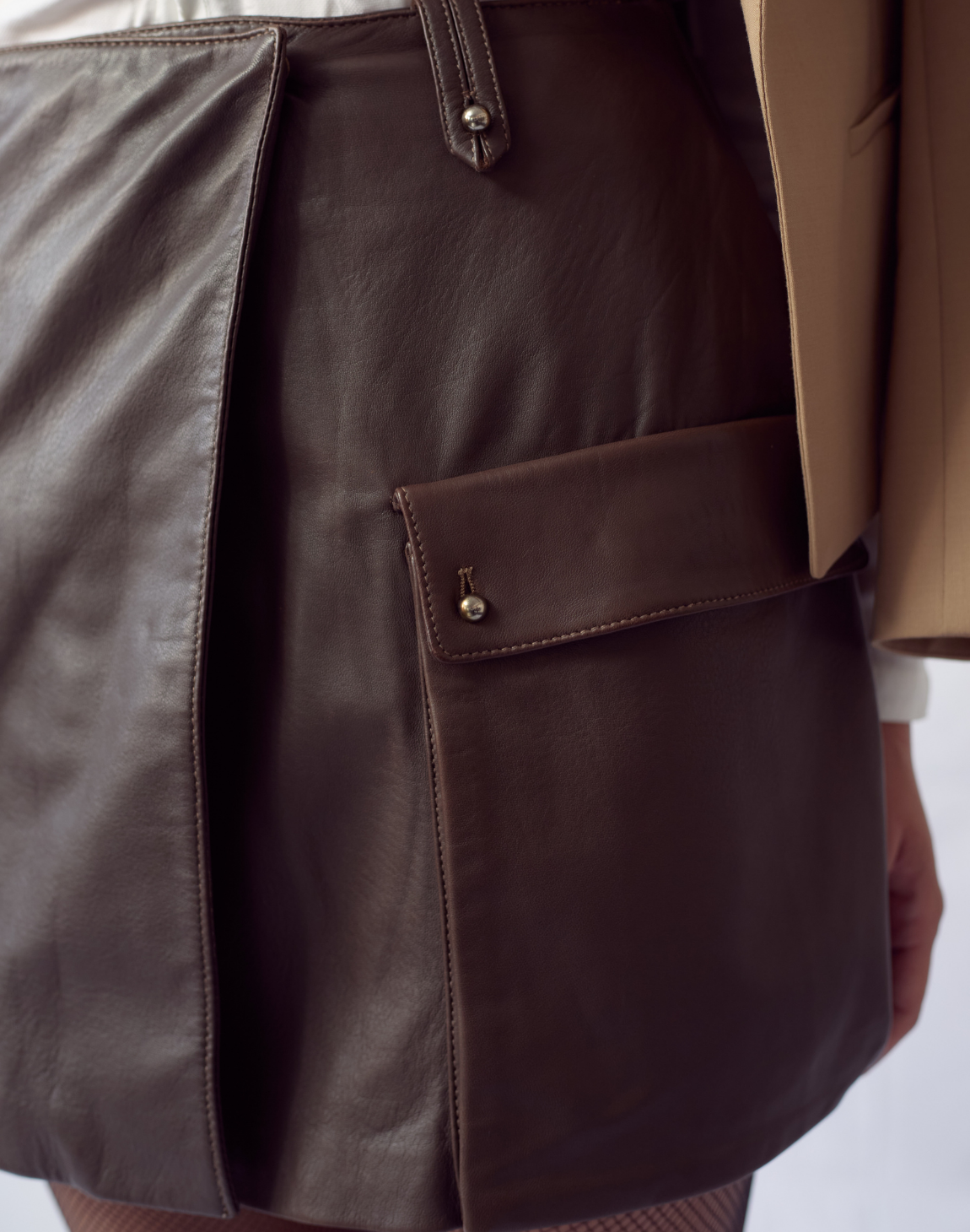 Mini-jupe en cuir Trussardi
