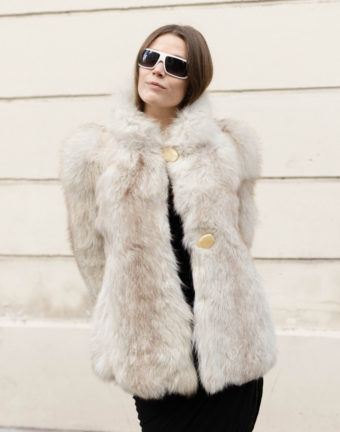 Manteau court en fourrure