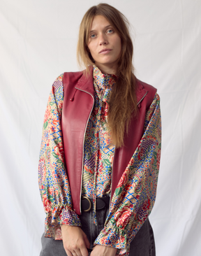 Gilet en cuir