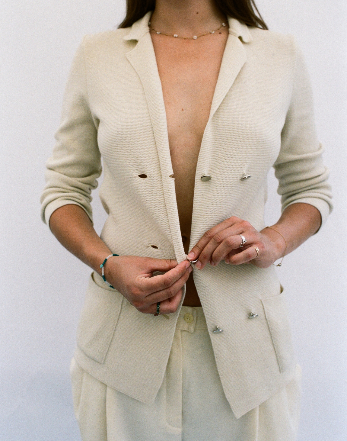 Gilet en maille croisé