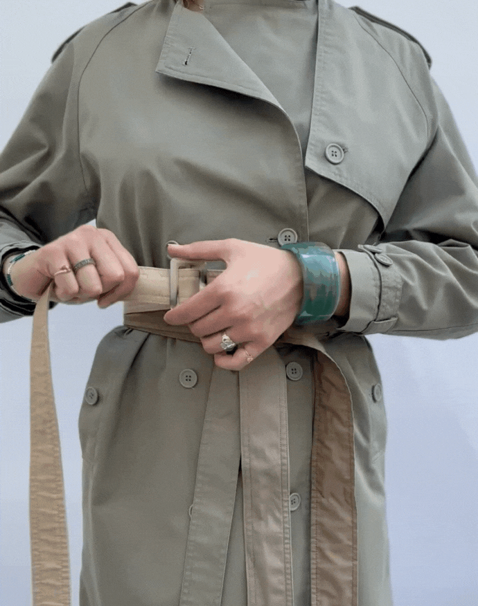 Trench-coat kaki
