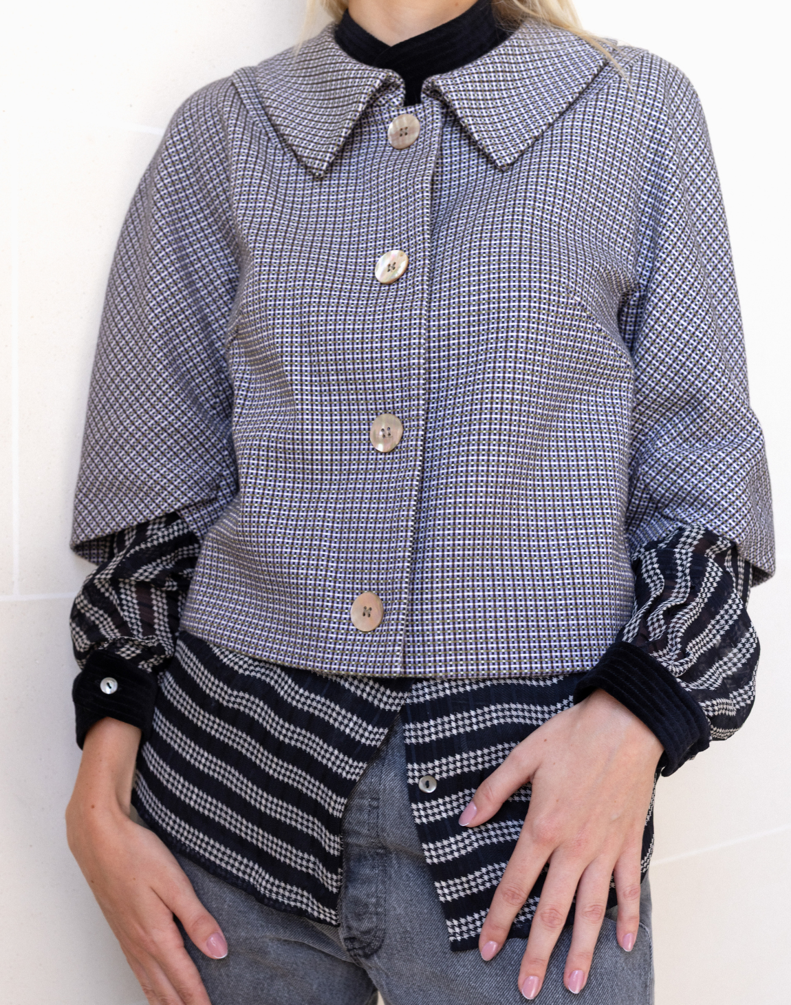 Veste à dos plissé Emporio Armani