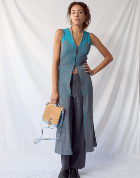 Sac en cuir & daim Carven