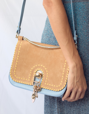 Sac en cuir & daim Carven