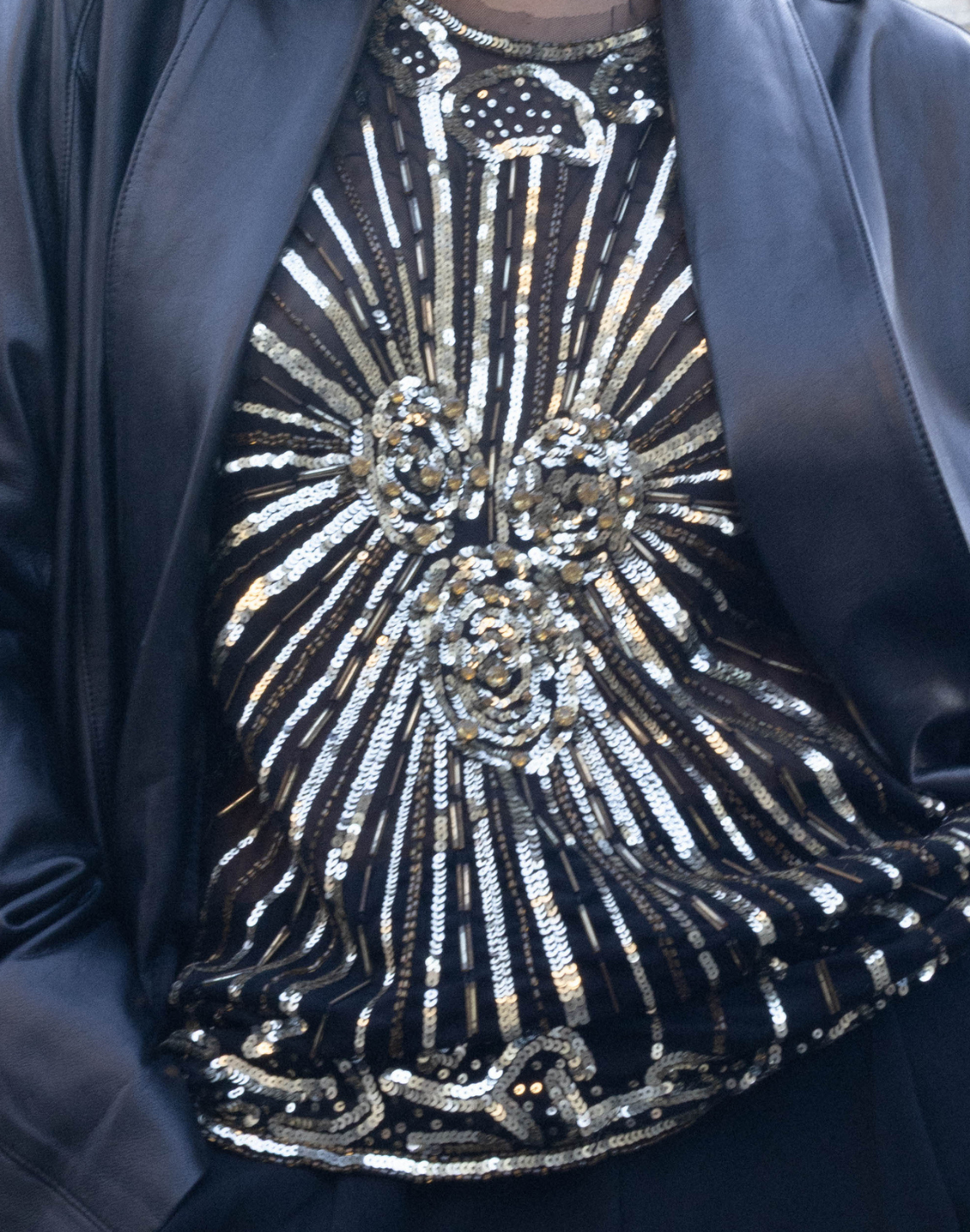 Top ou Robe mini brodée Pierre Balmain vintage