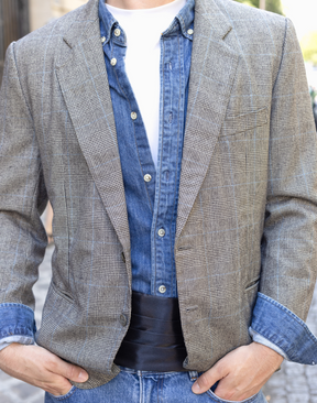 Blazer en laine pied-de-poule