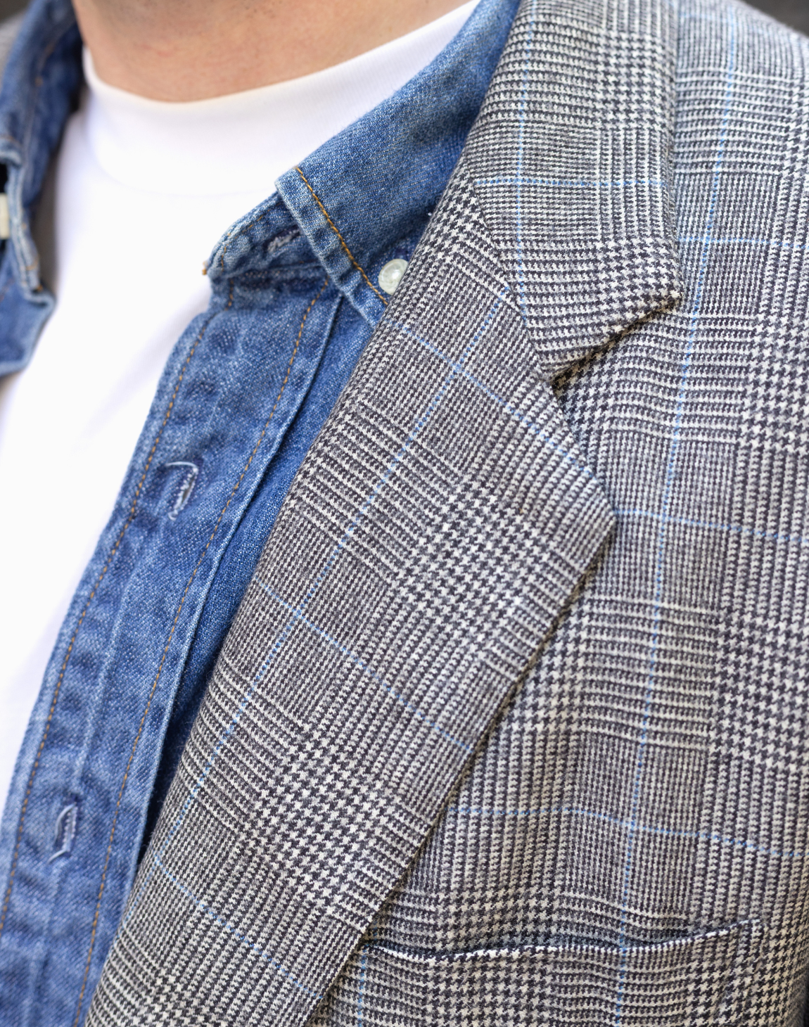 Blazer en laine pied-de-poule