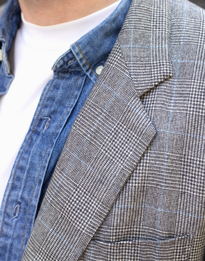 Blazer en laine pied-de-poule