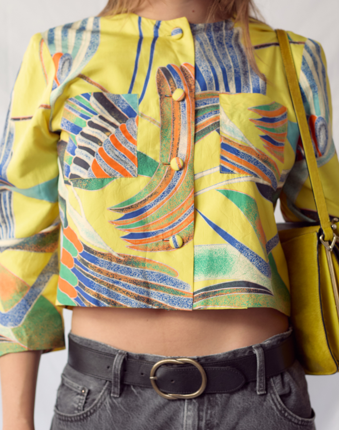 Veste en soie imprimée
