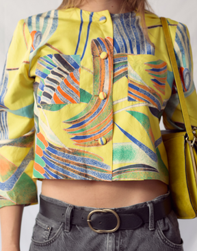 Veste en soie imprimée