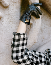 Gants en cuir Agnelle vintage