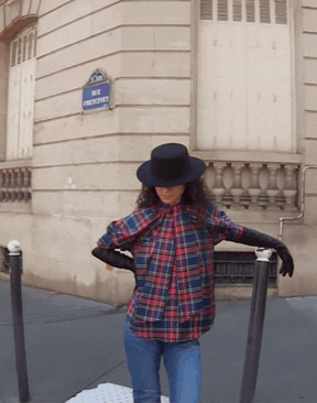 Blouse imprimée tartan Moschino