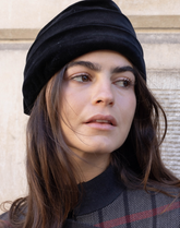 Chapeau en velours vintage