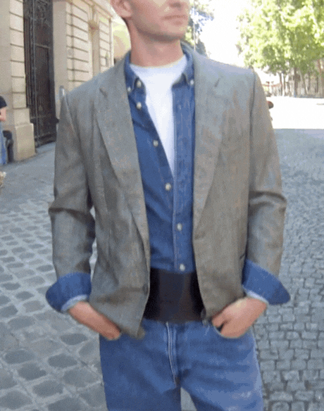 Blazer en laine pied-de-poule