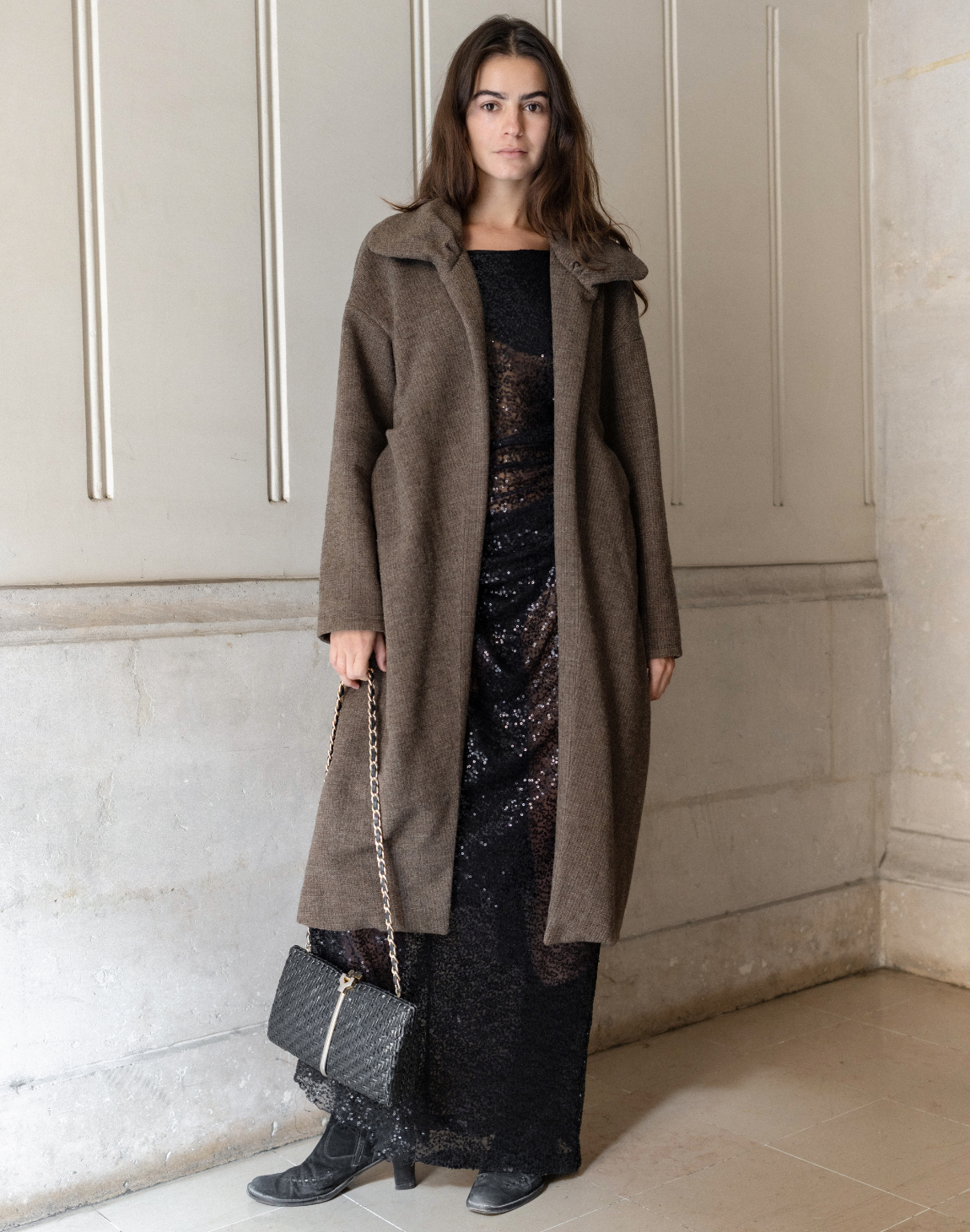 Manteau long en tweed Marni vintage