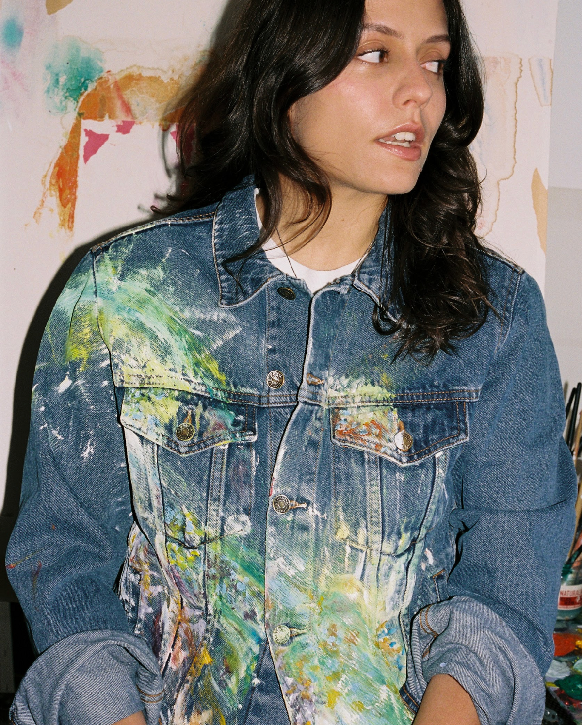 Veste denim collab Elisa Schmitt