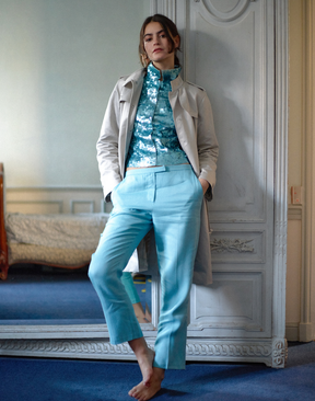 Pantalon à pince Miu Miu