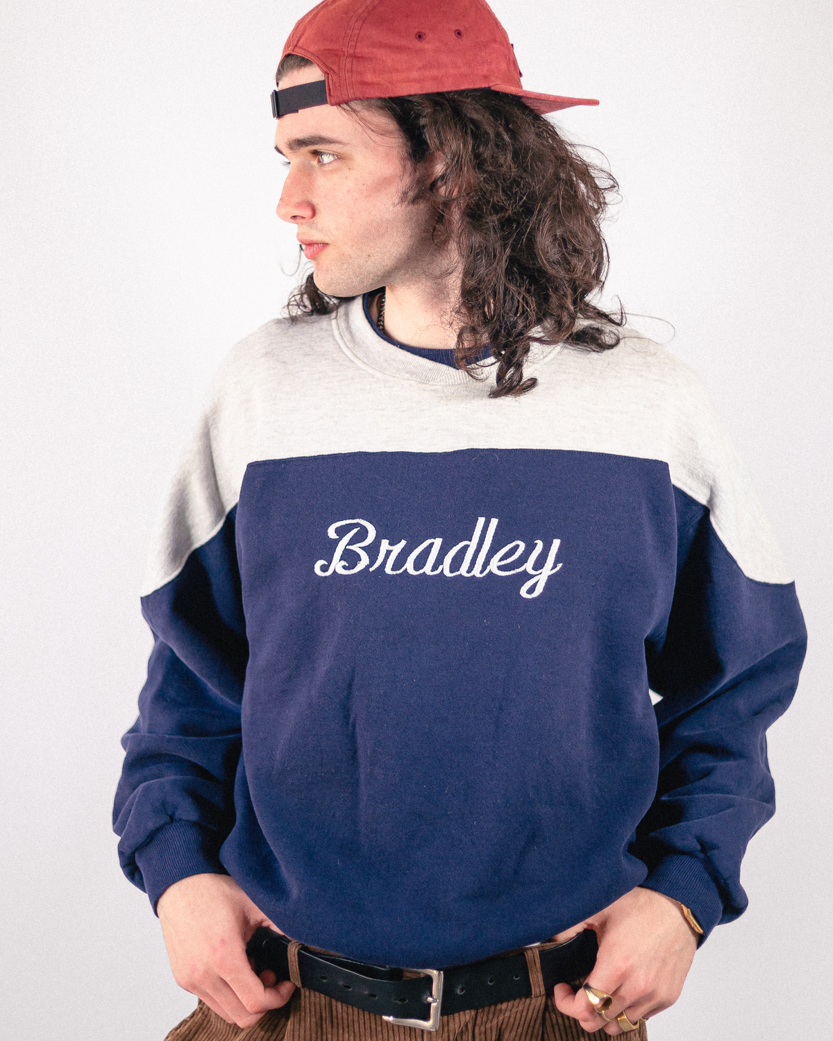 Sweatshirt bleu et gris