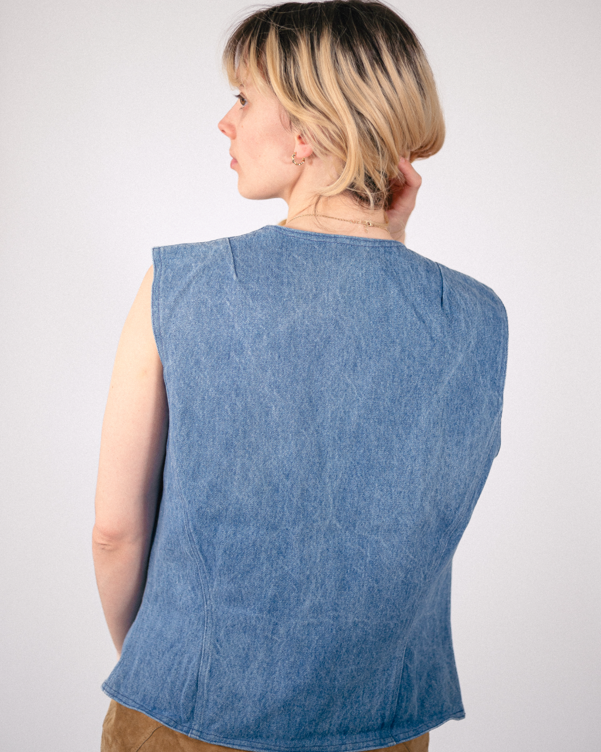 Veston en denim clair