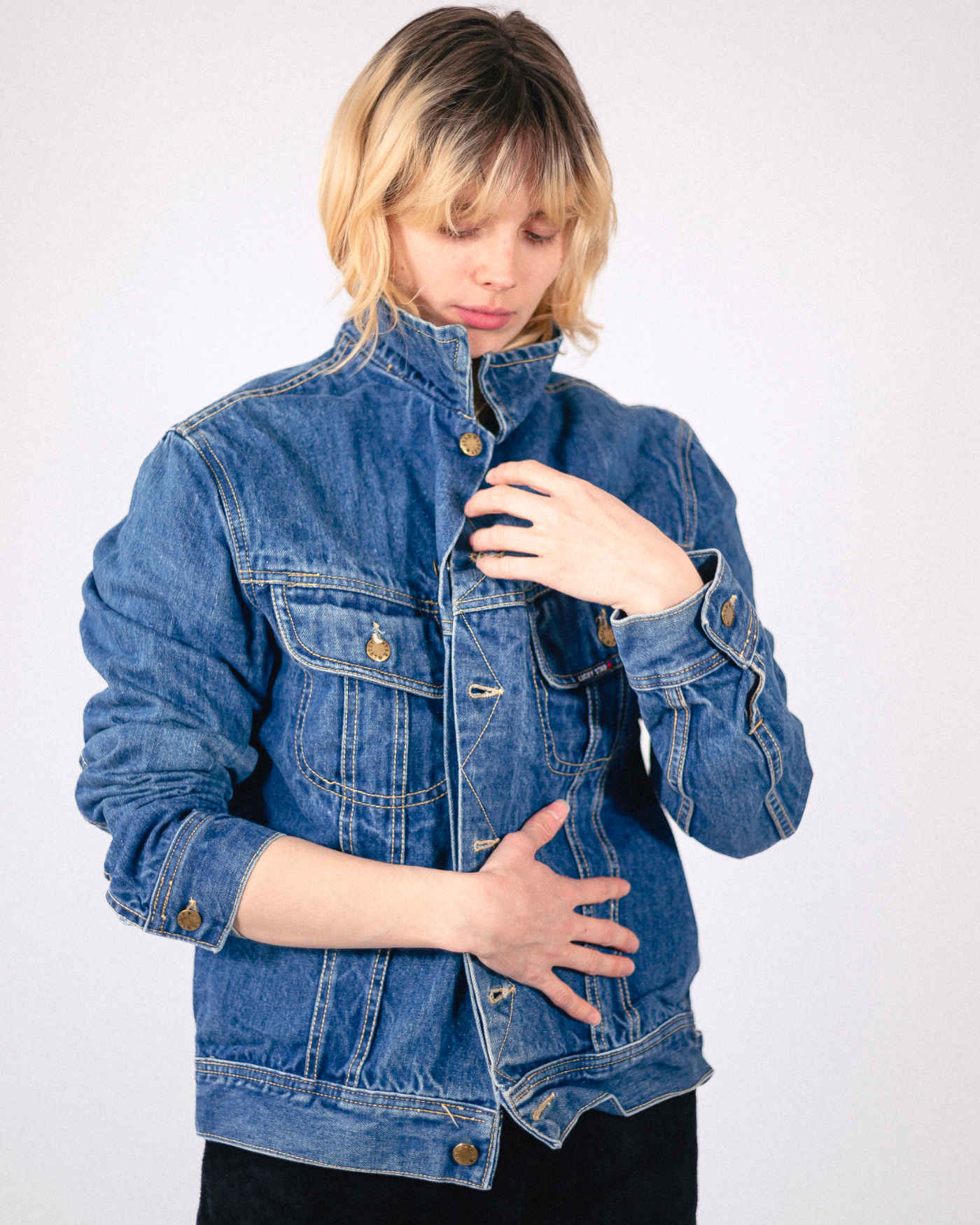 Veste en denim brut