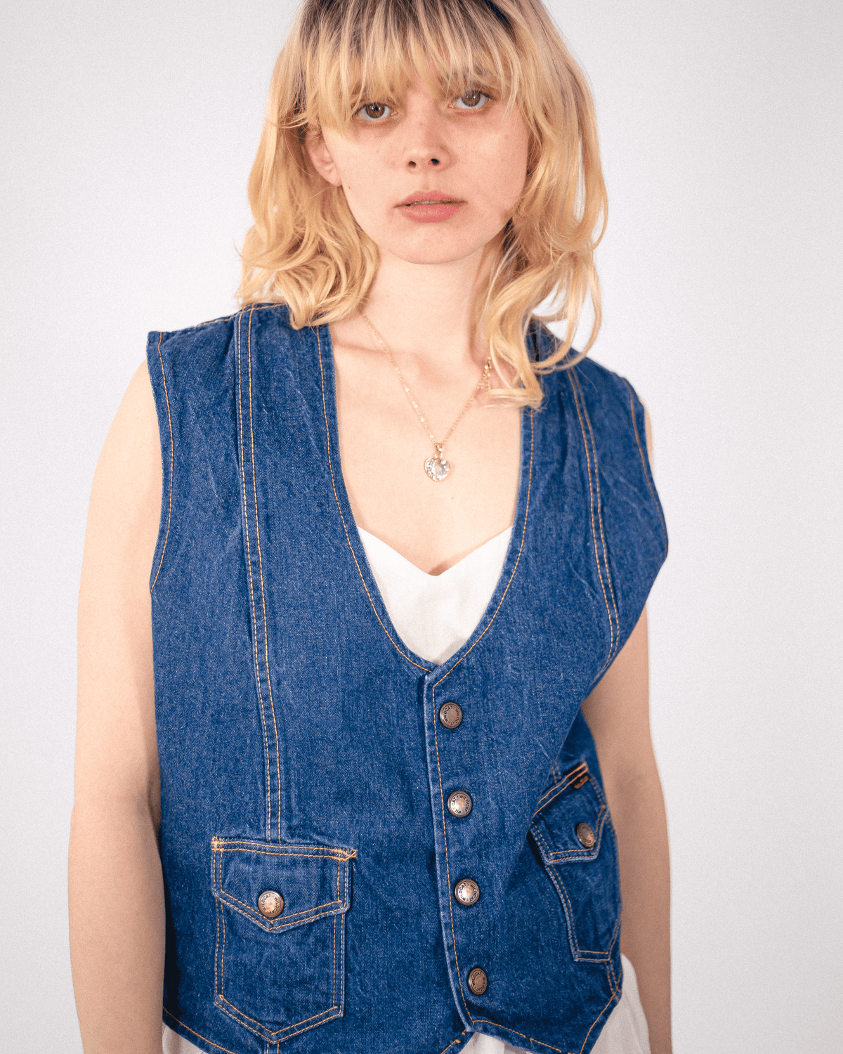 Veston en denim brut