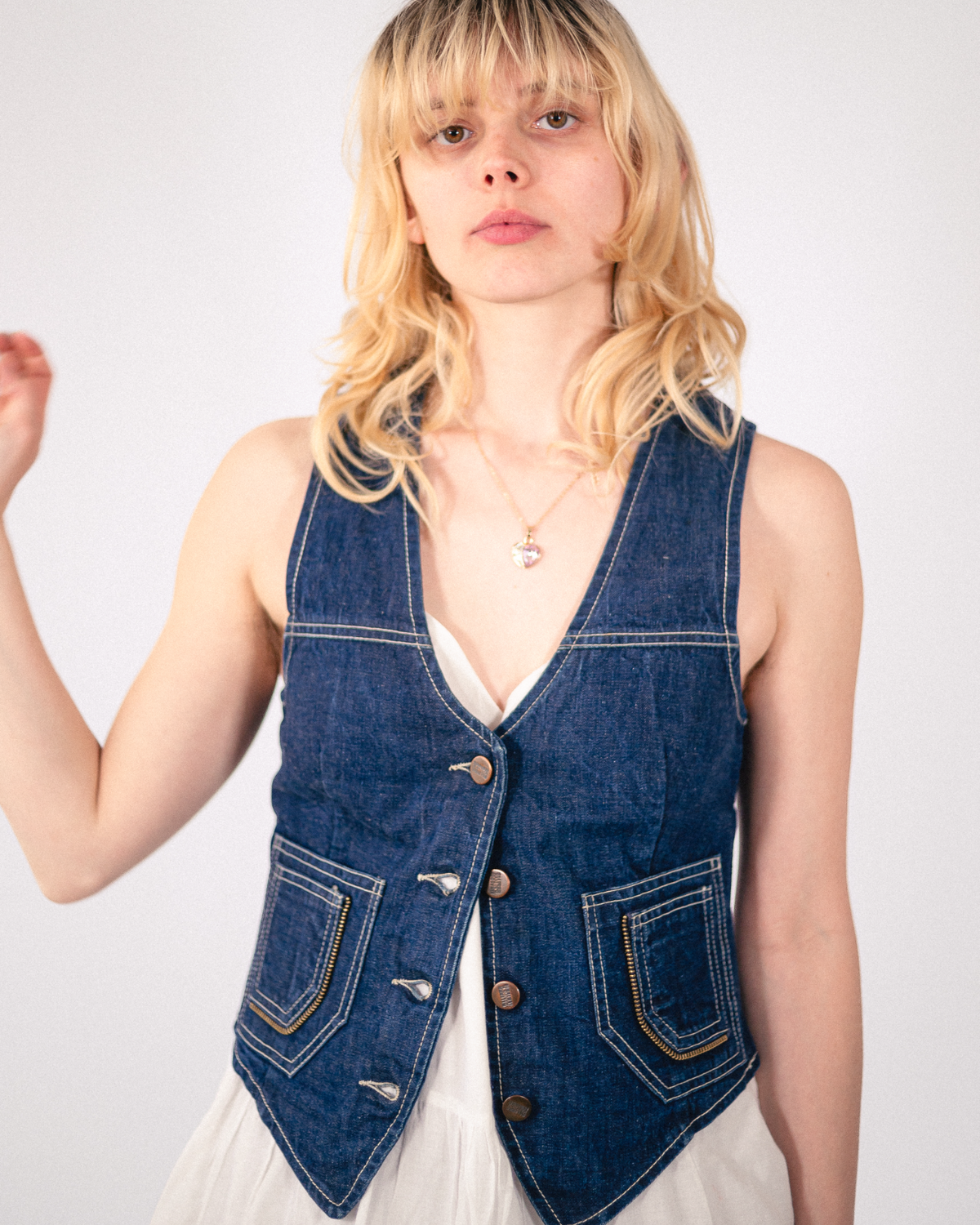 Veston en denim brut