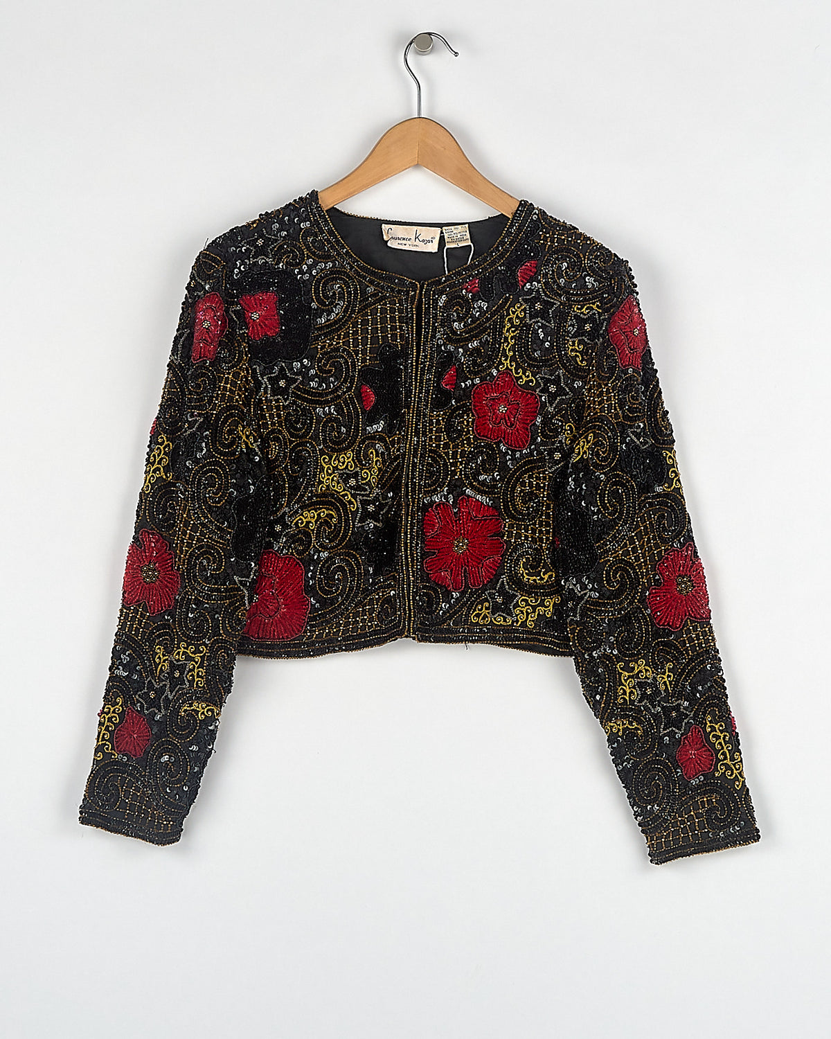 Veste en sequins à motifs floraux