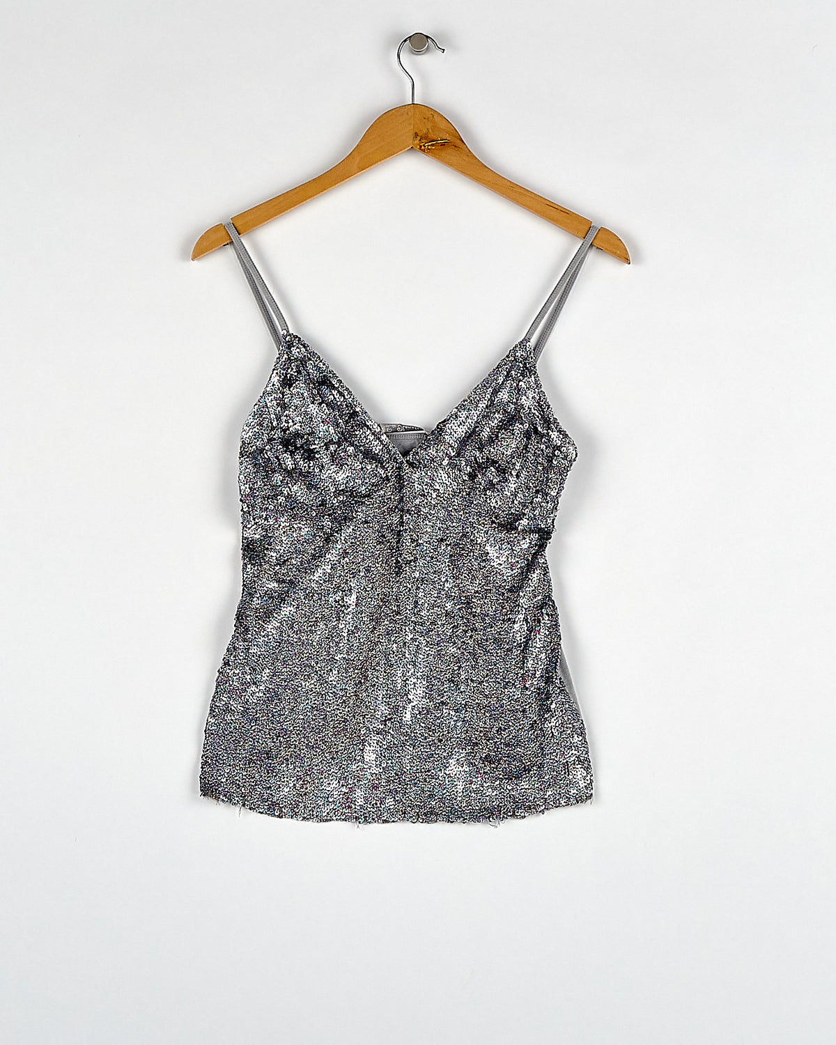 Top en sequins gris