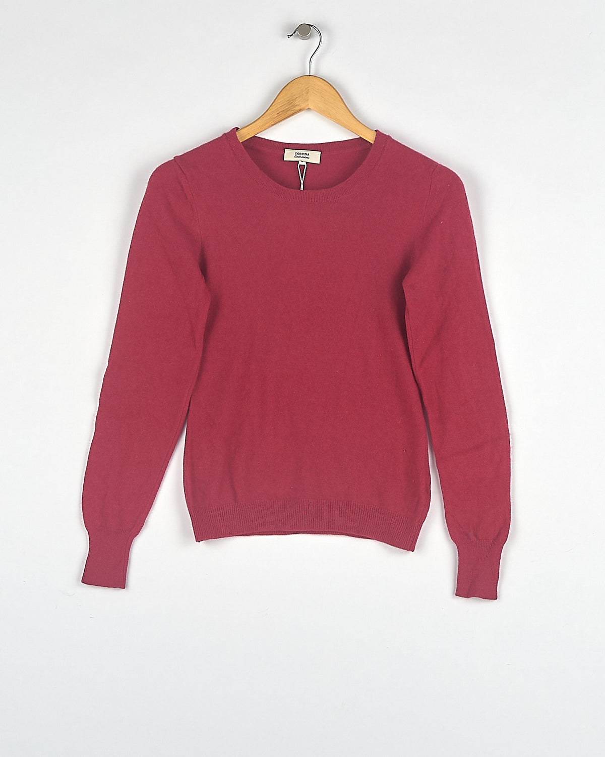 Pull en cachemire rouge brun