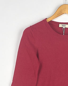 Pull en cachemire rouge brun