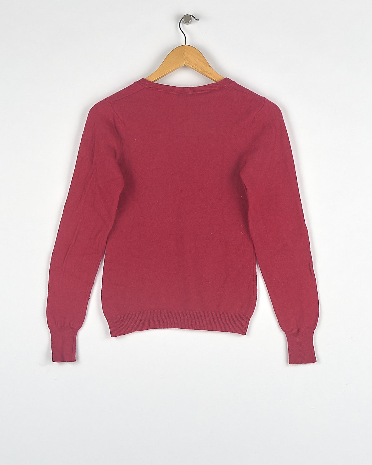 Pull en cachemire rouge brun