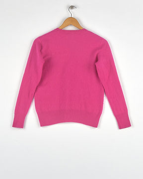 Pull en cachemire rose fushia