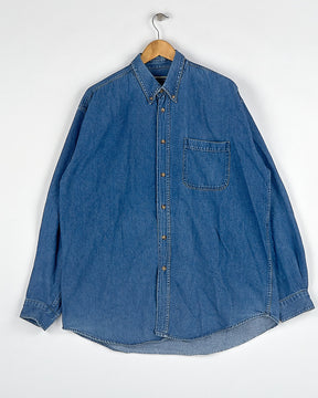 Chemise en denim bleu classique