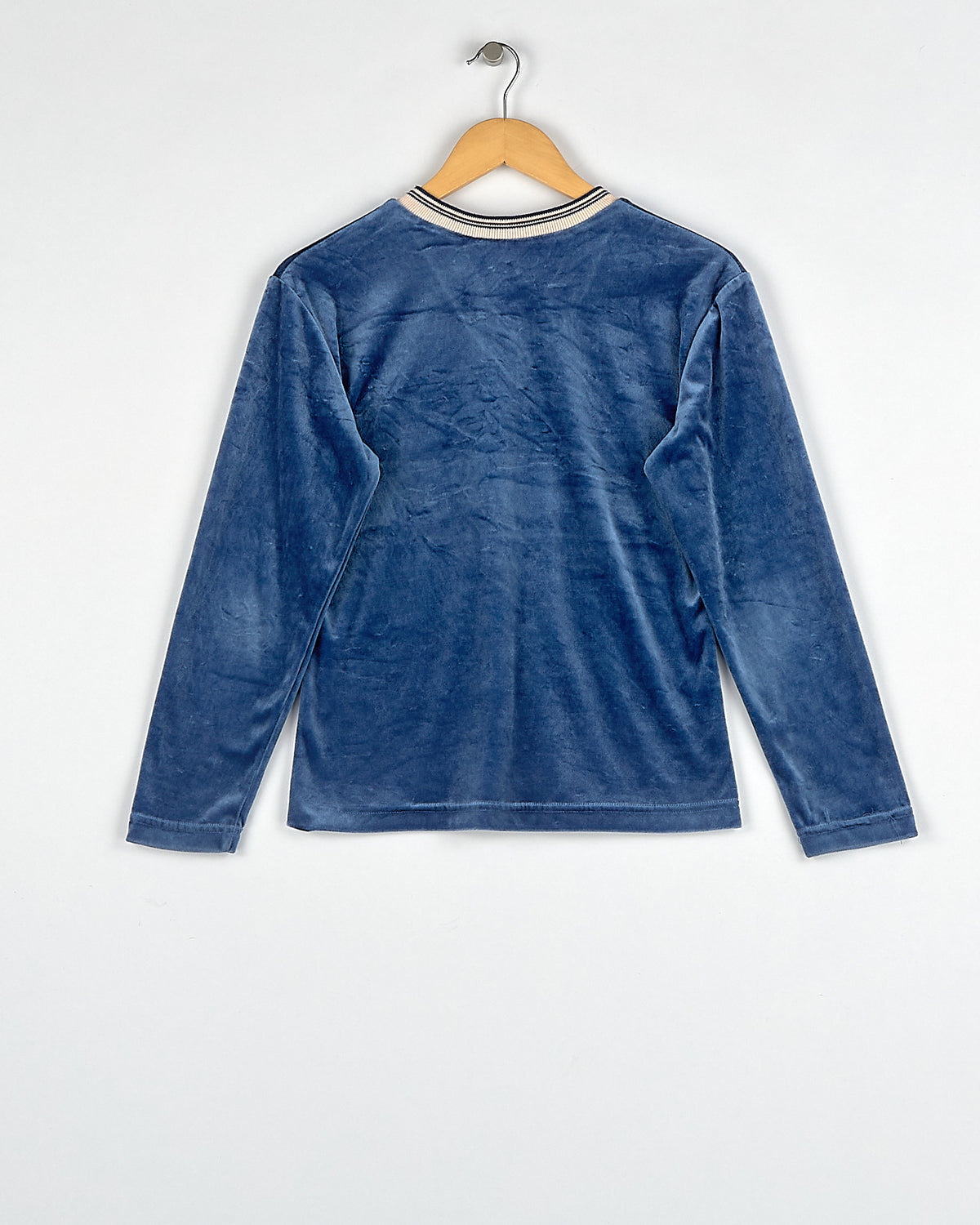 Pull bleu en velours