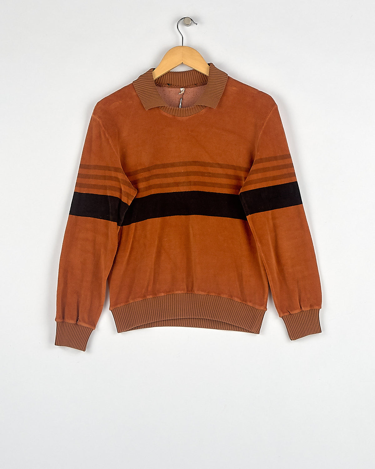 Pull en velours camel