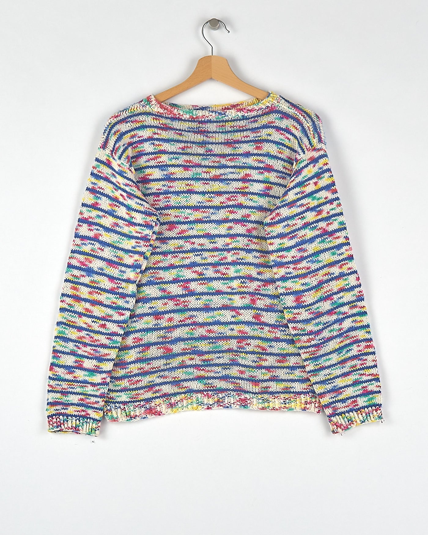 Pull multicolore fait main