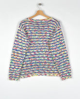 Pull multicolore fait main