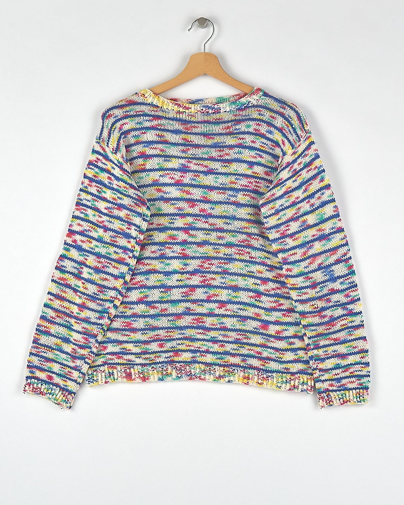 Pull multicolore fait main