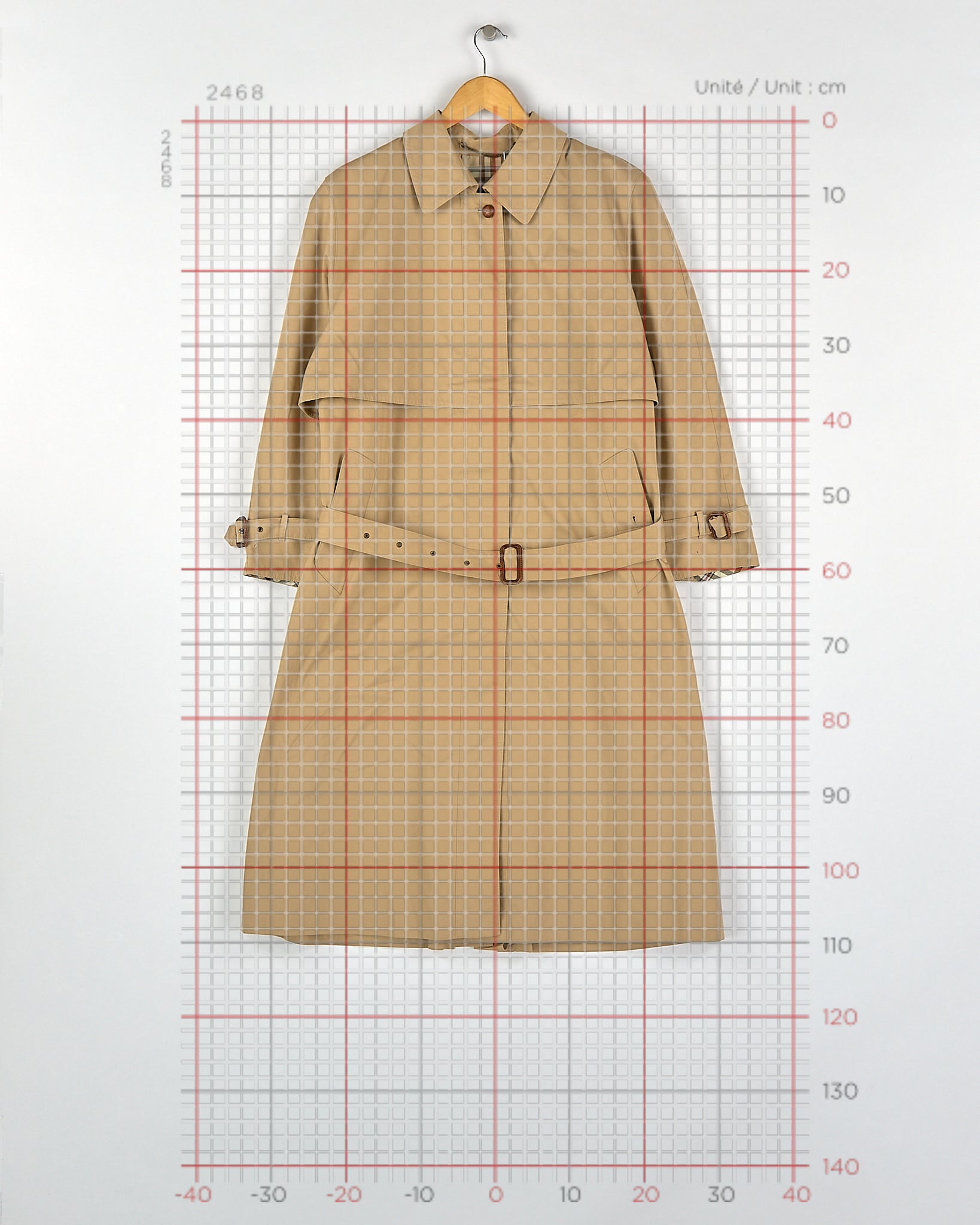 Trench ceinturé beige