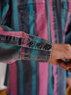 Chemise denim colorée